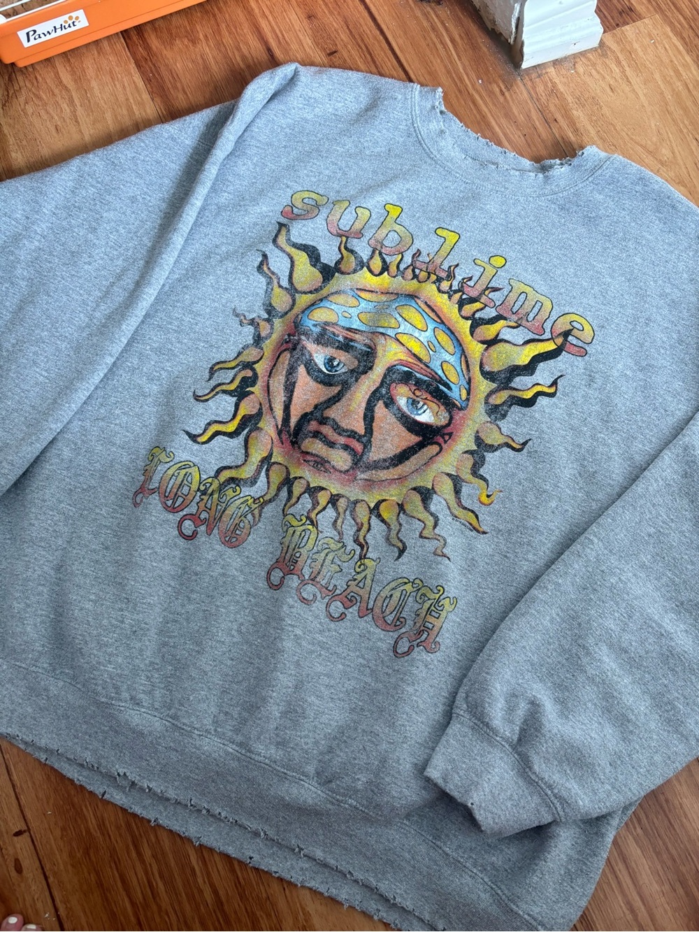 Urban Outfitters Grey Sublime Sun Graphic Crewneck Sweatshirt